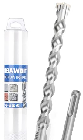 Broca de hormigón SDS Plus de 30 x 310 mm, con 4 filos, broca profesional para taladro en hormigón, mampostería, piedra, ladrillo, ideal para hormigón armado y martillo perforador