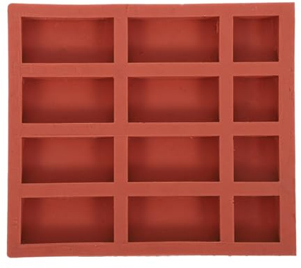 Supvox Kleiner Silikonform für Ziegelsteine Flexible Miniatur Bausteinform aus Silikon Realistische Ziegelstruktur für Modellbau Bastelprojekte Gips Beton und Sandkasten