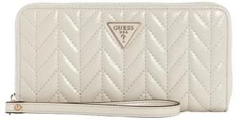 GUESS Geldbörse Cheryl SLG Zip Around Wallet Stone Creme