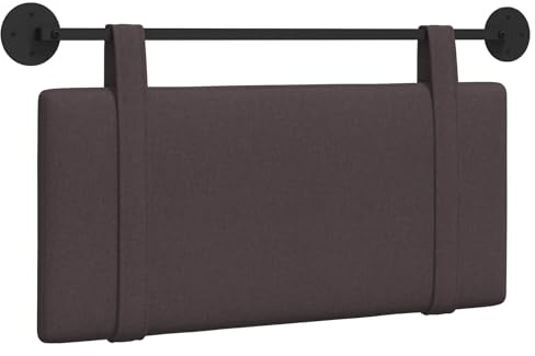 vidaXL Hängendes Kopfteil Dunkelbraun Stoff, Schlafzimmer Deko, moderner rechteckiger Wand-Headboard, kompakt, stilvolle Bettwäsche für Luxus-Schlafbereich