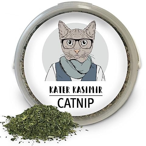 Original kanadische Katzenminze im wiederverschließbaren Beutel: Nur Catnip Blüten und Blätter (getrocknet) ohne Stängel, für Katzenspielzeug (Katzen Kissen, Ball etc.) oder zur Selbstbeschäftigung.