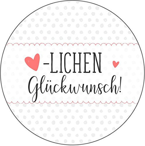 wolga-kreativ 72 Geschenk Sticker Aufkleber Herzlichen Glückwunsch Zum Geburtstag Taufe Kommunion Konfirmation Hochzeit, Gastgeschenke Hochzeit, Sticker Aesthetic, Etiketten Selbstklebend