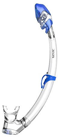 SEAC Tribe Dry Dry Snorkel Ridotto, Ottimo per Snorkeling e Subacquea Unisex Bambini Trasparente/Blu Standard
