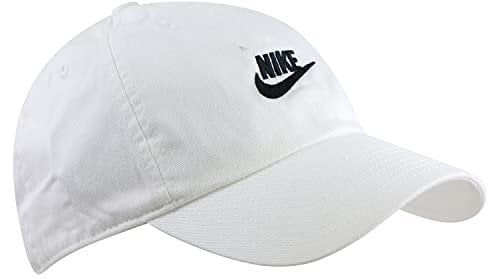 Nike Unisex Futura Washed Cap, White/White/Black, Einheitsgröße EU
