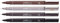 Uni-Ball Uni Pin Fineliner Mix 4 Stück - 0,1 mm - Sepia, Hellgrau, Dunkelgrau, Schwarz - Feine Spitze, 0.1 mm - Markierstift