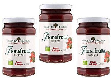 Zeus Party MARMELLATA FIORDIFRUTTA No GLUTINE Biologico 330G RIGONI di ASIAGO (Tre, LAMPONI)