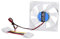 Ventilador de refrigeración LED, luz LED de 80 mm, 12 V, 4 pines, caja silenciosa para PC, ventilador de refrigeración, enfriador de computadora con una interfaz de alimentación de 4 pines(Azul)