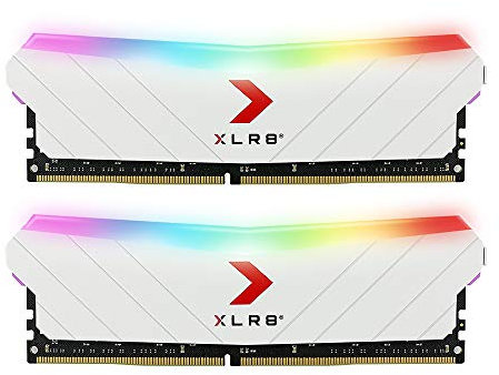 PNY Kit de Modules Mémoire RAM pour Ordinateur de Bureau 16GB (2x8GB) XLR8 Gaming Epic-X RGB™ DDR4 3200MHz - White Edition