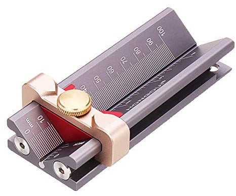 3 in 1 Multifunction Measuring Gauge Drill Depth Gauge Drill Stop Measure and Drill Point Angle Gauge Grinding Gage and Table Saw Height Gauge Woodworking Tool