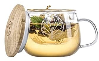 FLASKA Taza de cristal para infusión o té 300ml