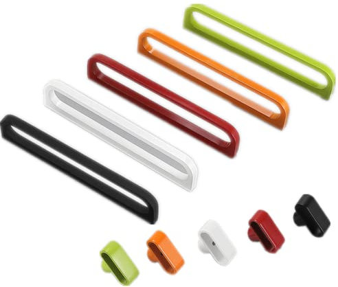 Molinter Möbelgriffe Schrankgriff Bogengriff Zinklegierung Bunt Schubladengriff Handgriff für Bücherschrank Kleiderschrank Schublade (Loch Distanz: 192mm, Orange)