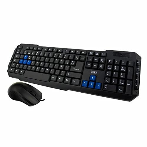 3GO Combo Drile Teclado USB Negro + Raton Multimedia