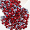 Beadsland Hotfix Pedrería, 1440Pcs Flatback Crystal pedrería para manualidades Ropa DIY Decoración, Siam oscuro, SS12, 3.0-3.2mm
