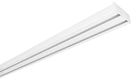 Home-Vision Gardinenschiene Vorhangschiene 2-läufig, 3-läufig oder 4-läufig (Serie X, 2-läufig, 400cm - nur Gardinenschiene) Aluminium, Inkl. Befestigungsmaterial, für Schiebevorhang