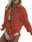 Bsubseach Swimsuit Cover Up for Women Button Down Beach Shirt Blouses Bathing Suit Cover Up Swimwear Rust