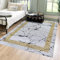 Mazovia Modern Teppich - Kurzflor Waschbar - Weich Teppich für Wohnzimmer, Schlafzimmer, Esszimmer – Teppiche Marmor Abstrakt Muster - Grau Gold 140 x 200 cm
