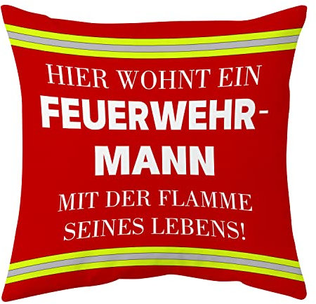 Shoppawhile Feuerwehr Geschenke für Männer Feuerwehr Geschenke Erwachsene Geburtstag Lustige Feuerwehr Kissenbezug 45x45cm