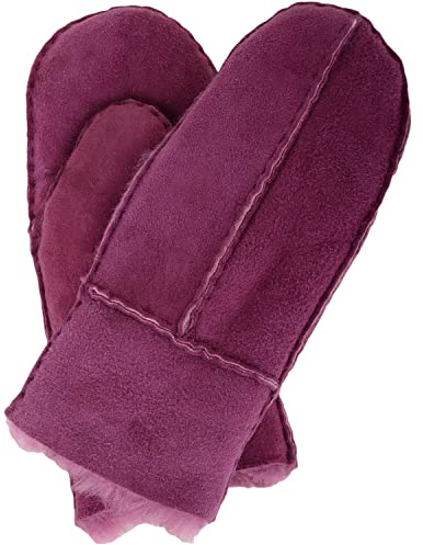 SNUGRUGS Kids Winter Genuine Sheepskin Mittens, Split Seam, Turn Back Cuff