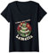 Damen Früher War Mehr Lametta T-Shirt mit V-Ausschnitt