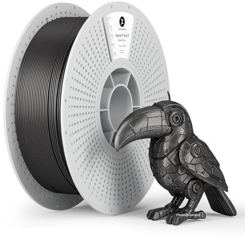 kexcelled PLA Metallic 1,75mm Filament, 1kg, Raum Grau | Seide Metal Finish, Maßgenauigkeit +/- 0,03mm, 3D Drucker Ästhetische Materialien, Glänzend, für 3D FDM-Drucker