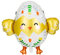 Folienballon Küken 57x 53cm Luftballon Osterküken Helium Ballon Deko Ostern Partydeko Partyballon