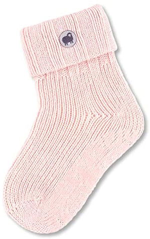 Sterntaler Fli Fli Wolle - Unisex Fliesen Flitzer mit Umschlag - Stoppersocken mit Wolle - hautsympathische Socken - Baby und Kinder Strümpfe mit Anti-Rutsch-Sohle