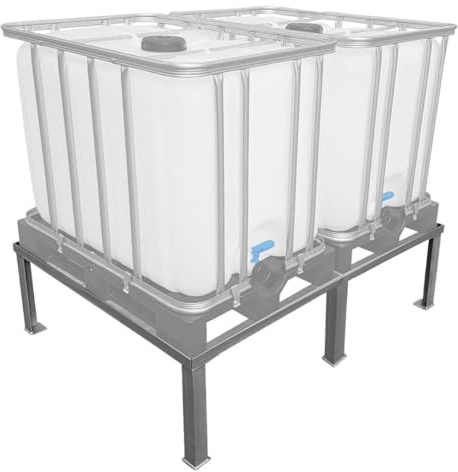 REKUBIK IBC-Container Podest/Untergestell für 2 IBC nebeneinander Palettengröße 120x80cm (600/800l IBC)