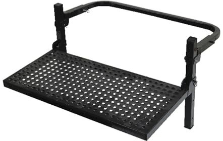 OMAC Marchepied de Roue de Voiture Pliable Antidérapant Compatible avec VW ID. Buzz, Pédale de Pneu pour Voiture, Marche pour Accès Porte-Bagages de Toit, en Aluminium Noir