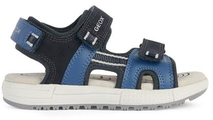 Geox J ALBEN Boy A Sandal, Navy/DK Blue, 27 EU