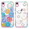 Yoedge 2 Piezas Funda para Apple iPhone XR Transparente 6,1, Carcasa para Teléfono Móvil con Smiley Lindo Divertido Dibujos Aesthetic Cover, Soft Cristal Caja de Silicona para iPhone XR Case