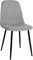 CLP Chaise De Salle A Manger Napier en Similicuir Tissu Ou Velours I Chaise avec Surface D'assise Matelassée Pieds en Metal I Charge Max.150 Kg, Couleur:Gris Clair, Matériel:Tissu