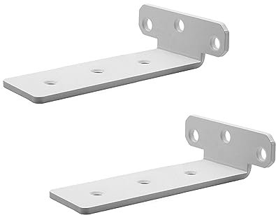Melairy 2PC Addensato Bianco Mensole Mensole A Muro Mensole 15CM Metallo L Staffa Staffa Ad Angolo Retto Tavolo Supporto Staffa