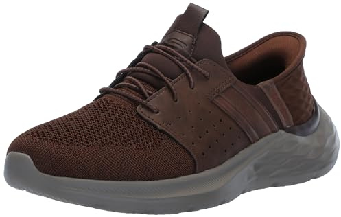 Skechers Men's Garner - Newick Hands Free Slip-in Men's Casual, Brown, 11, X-Wide, US