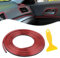 Car Trim Interior Strips 10M Auto Deko Innen Gap Fillers Moulding Line Dekoratives Zubehör DIY Autoinnenleiste,für Autotürkantendeko Universal Auto Zubehör Deko Zubehör mit Installation Tool-Rot