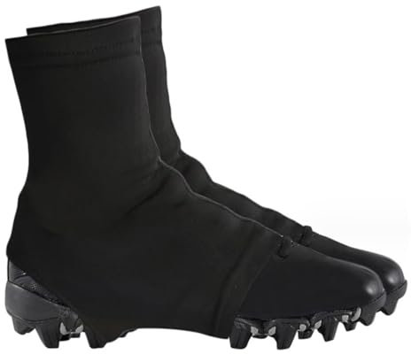 VEAREAR Fußball Spats Cleat Covers 1 Paar Fußball Spats für Stollen Rutschfeste Stollenhüllen für Fußball, Baseball, Softball, Fit für Jugendliche, Erwachsene (Schwarz)