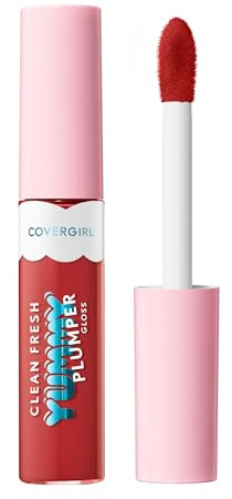 Covergirl Clean Fresh Yummy Plumper Lip Gloss, 920 S-Mitten With You, Shiny, Vegan Formula, Easy to Apply, Minty Flavor, 0.33oz