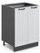 Vicco Küchenunterschrank Fame-Line, Weiß Landhaus/Anthrazit, 60 cm, AP Eiche