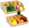 2 PCS Bamboo Storage Bins, Food Storage Organizers for Kitchen Pantry Organization and Storage Baskets, Versatile Containers for Fruit, Bread Vegetable Potatoes Onions Garlic