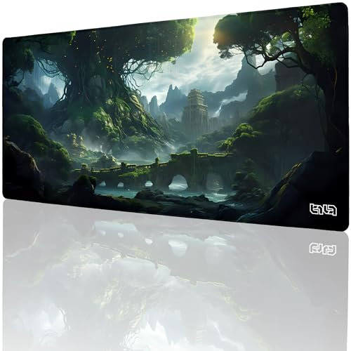 Tilt Grand Tapis de Souris Gamer XXL 90x40 cm | Tapis de Bureau Gaming Anti-Dérapant | Mouse Pad Imperméable pour PC et Accessoires Gaming (Tree of Civilization)