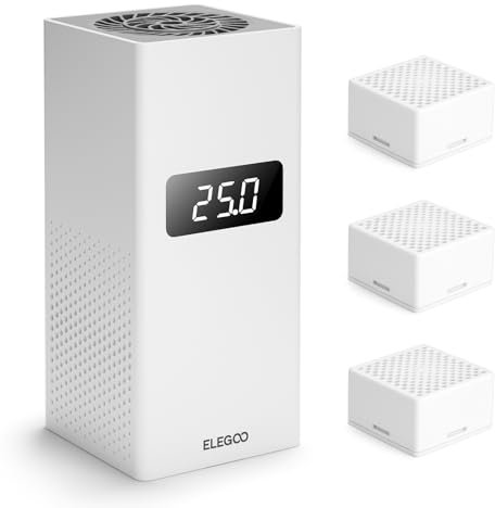 ELEGOO Intelligenter Mini-Heizkörper für 3D-Drucker aus Kunstharz, intelligente Heizung mit Luftfilterung, Temperaturkontrolle, kompatibel mit 3D-Druckern, LCD MSLA/DLP/SLA