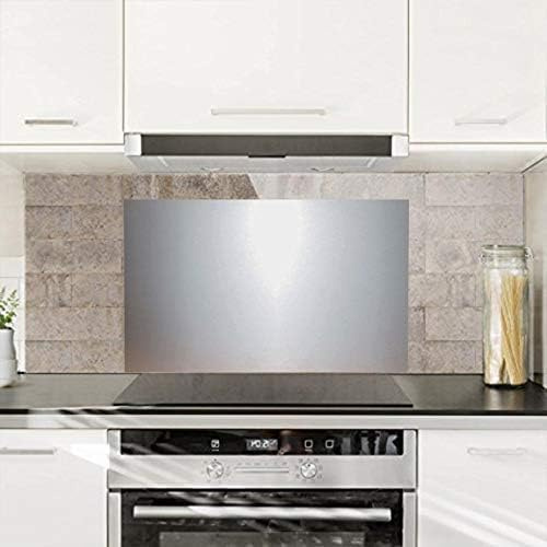 ZeroInox Spritzschutzplatte aus Edelstahl AISI 304, ideal zum Schutz der Küchenwände (100 x 60 cm)