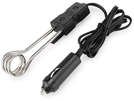 Huamengyuan Tragbarer Auto-Tauchsieder 12V / 24V Automatische Tauchheizung Auto-Getränke-Heizungflüssiger Tee-Kaffee-Warmwasserbereiter für Reisen Camping Kochendes Wasser im Auto