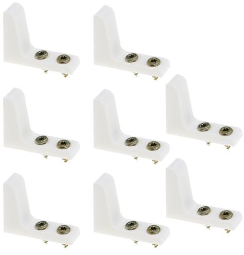 Create idea 4 Pairs Toilet Seat Stabilisers Wobbly Loose Buffers Bumpers Stop Elderly Disabled Slipping Sliding with Screws White Plastic