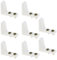 Create idea 4 Pairs Toilet Seat Stabilisers Wobbly Loose Buffers Bumpers Stop Elderly Disabled Slipping Sliding with Screws White Plastic
