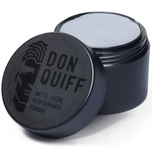 Don Quiff® Matte Shine Performance Pomade, extra starker Halt | SALON QUALITÄT | bleibt flexibel, strong Hold, deluxe Barber | MADE IN GERMANY | Styling Paste | Remodellierbar