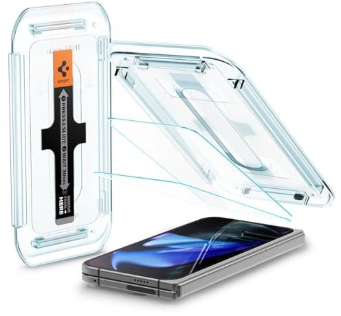 Spigen Glas.tR EZ Fit Protector Pantalla para Google Pixel 9 Pro Fold, 2 Unidades, Instalación Fácil, Alta Definicion, Dureza 9H, Anti-Arañazos