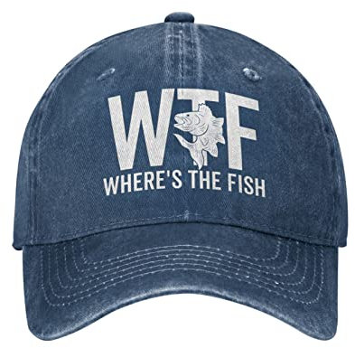 WTF Where's The Fish-Mütze für Frauen, Dad-Mützen mit Design-Kappen