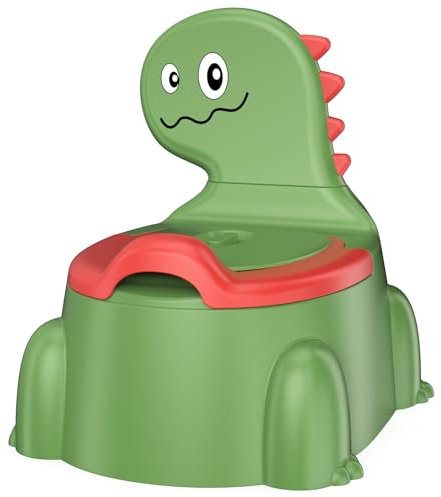 Potty Training Toddler Toilet Seat, Toilet Potties Training for Children Infant Baby Potty Chair with Splash Guard, Lid, Comfortable Backrest Portable Travel Potties for Ages 1-6 Boys and Girls, Green