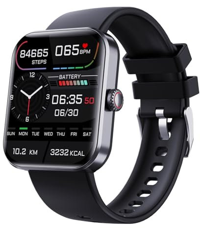 RORIOS Moda Smartwatch Uomo Donna 1.91'' Schermo Tattile Orologio da Polso Bluetooth Intelligente Orologi Sportivo Fitness con Monitor Sonno Frequenza Cardiaca Rosa