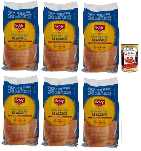Schär Classico del Mastro Panettiere, Gluten -freies Weißbrot. Speziell für Menschen formuliert gegenüber Gluten, 6x 330 g
